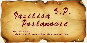 Vasilisa Poslanović vizit kartica